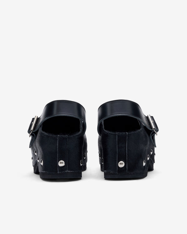 Tao - Women's Calf Hair Sandals - (Black)
