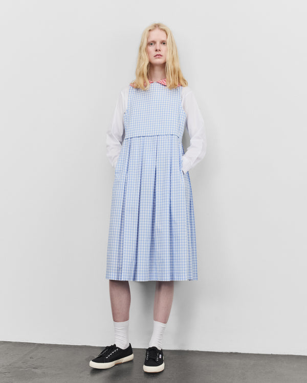 Tao - Women's Gingham Dress - (Blue/White)