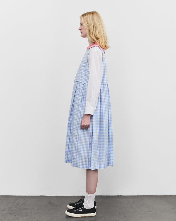 Tao - Women's Gingham Dress - (Blue/White)