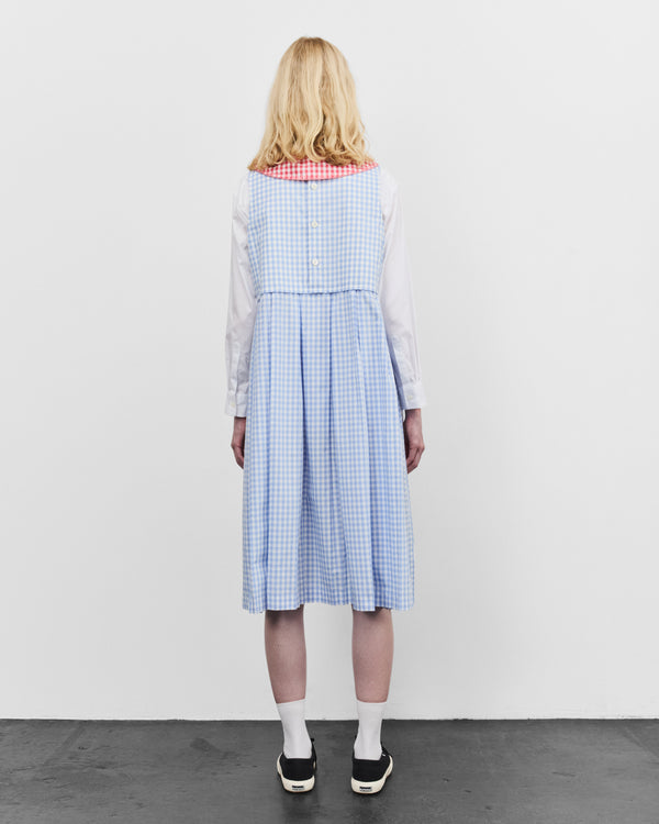 Tao - Women's Gingham Dress - (Blue/White)