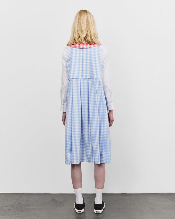 Tao - Women's Gingham Dress - (Blue/White)