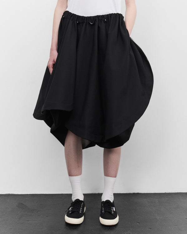Tao - Women's Asymmetric Gathered Skirt - (Black)