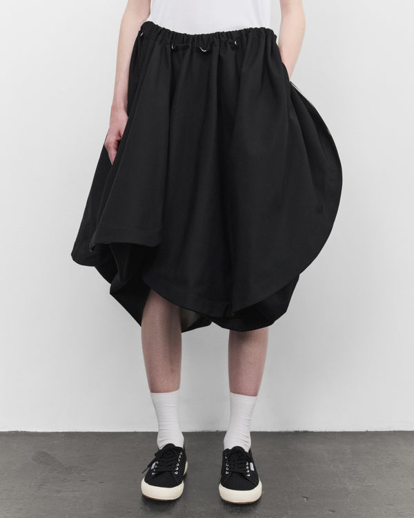 Tao - Women's Asymmetric Gathered Skirt - (Black)