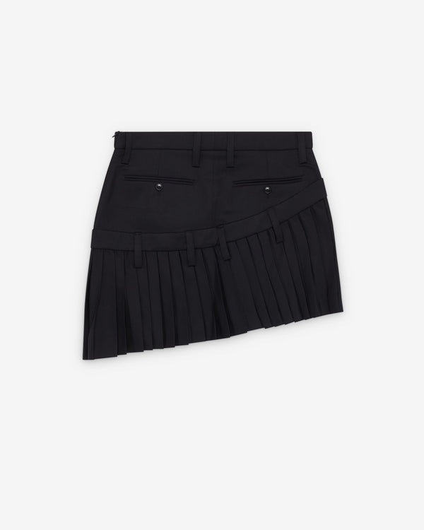 Torishéju - Women's Double Pleated Mini Skirt - (Black)