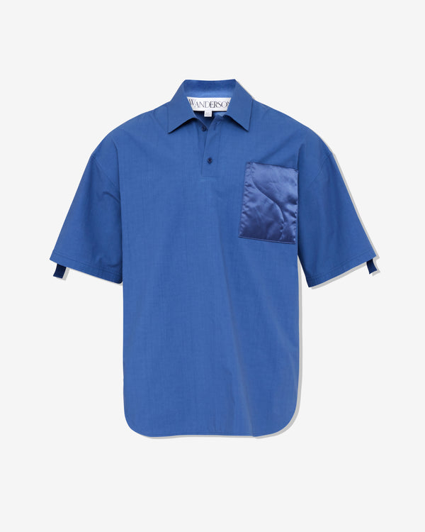 JW Anderson - Men's Quilted Pocket Polo Top - (Light Indigo)