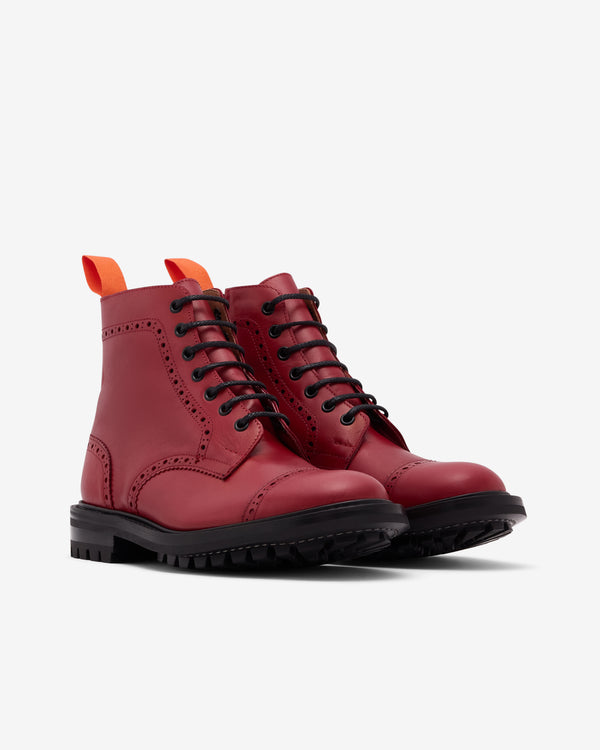 Junya Watanabe MAN - Men's Trickers Brogue Zip Boots - (Red)