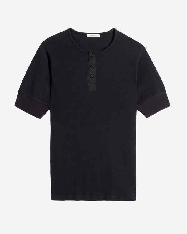 Lemaire - Men's Rib Henley Top - (Black)