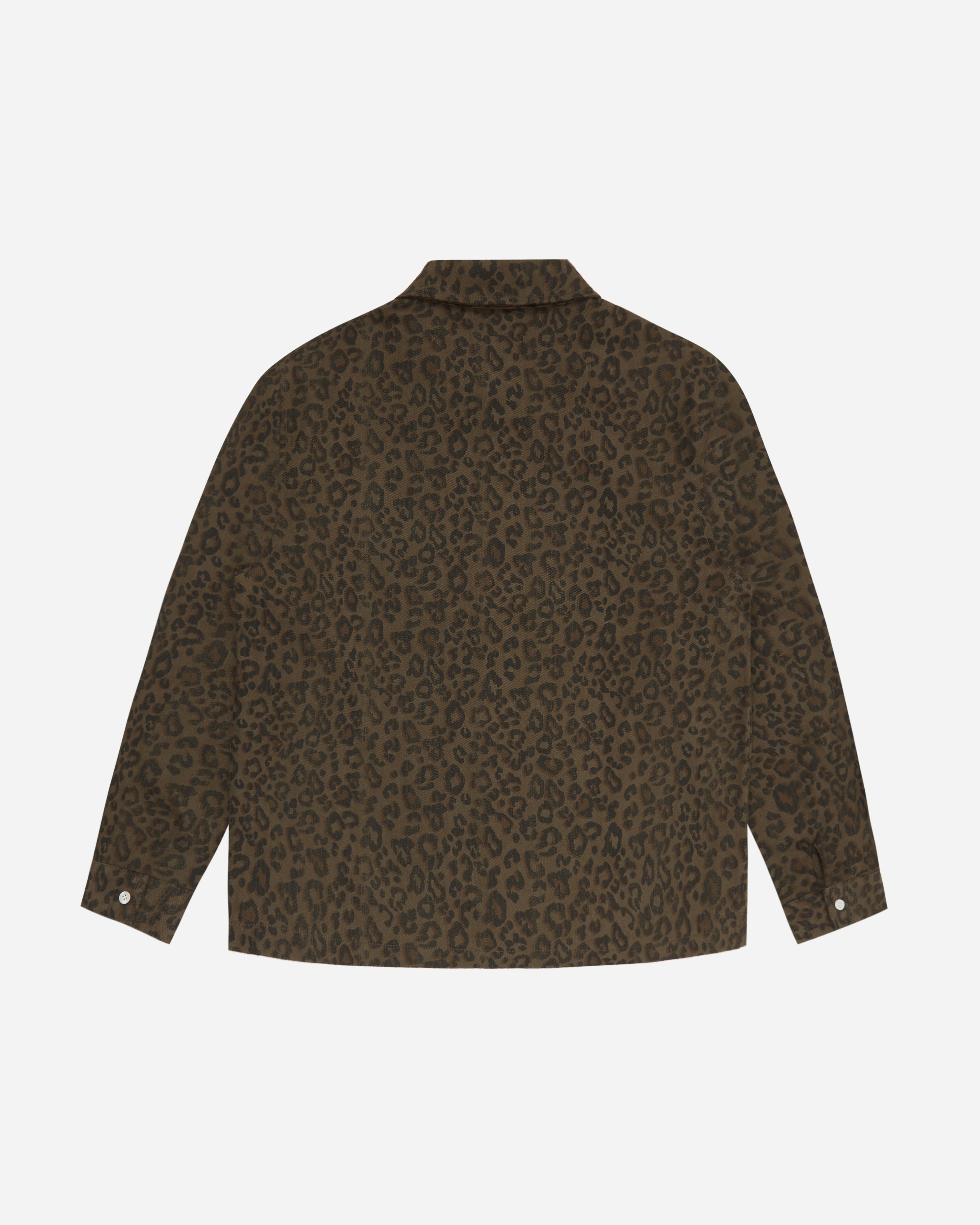 Fugazi: Men's Textured Letter Button Up (Leopard) | DSMNY E-SHOP