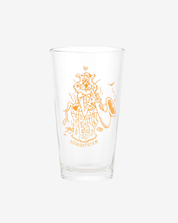 Brain Dead - Trash Cat Pint Glass - (Clear)