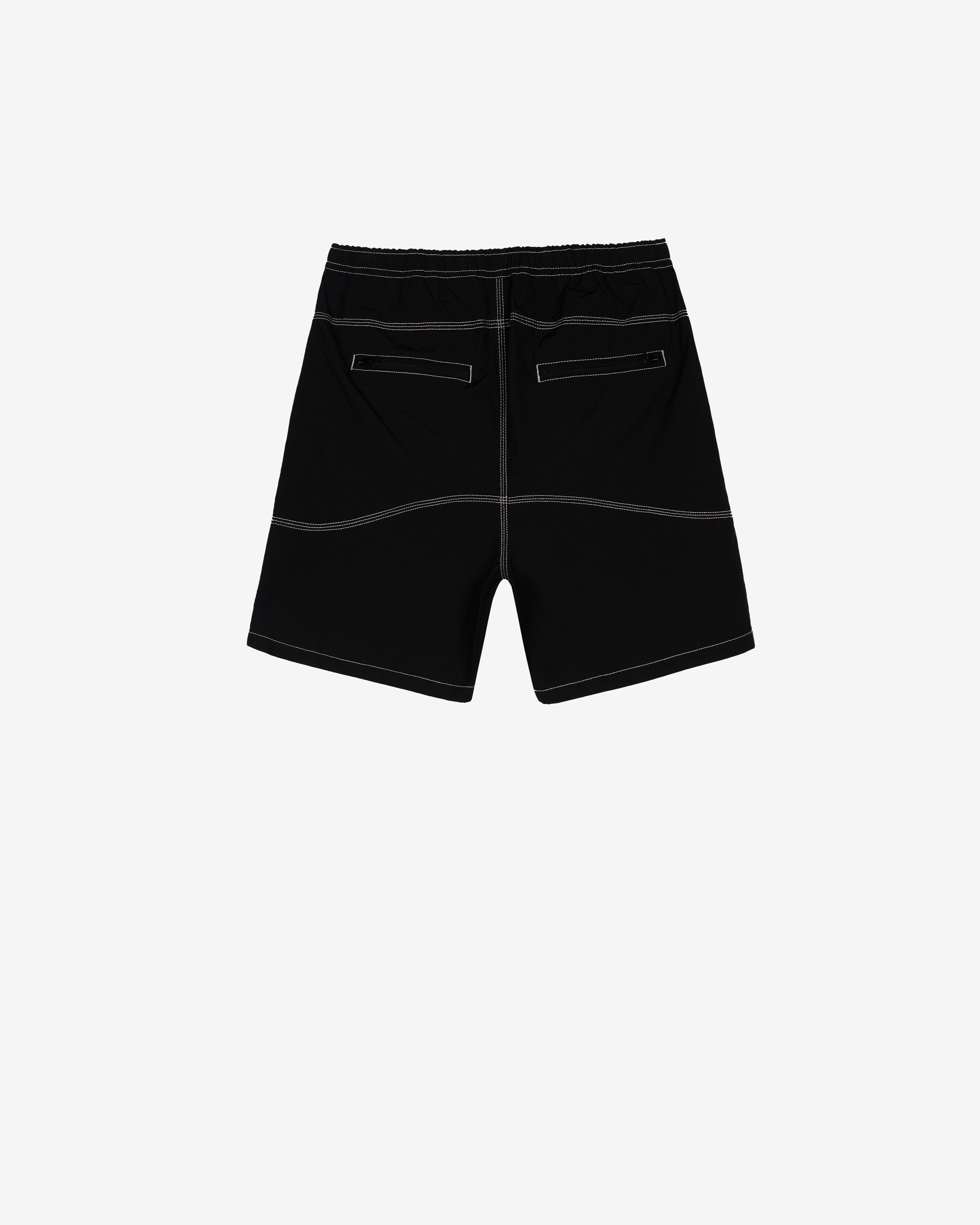 Brain Dead: Men's Triple Needle Bishop Short (Black) | DSMNY E-SHOP