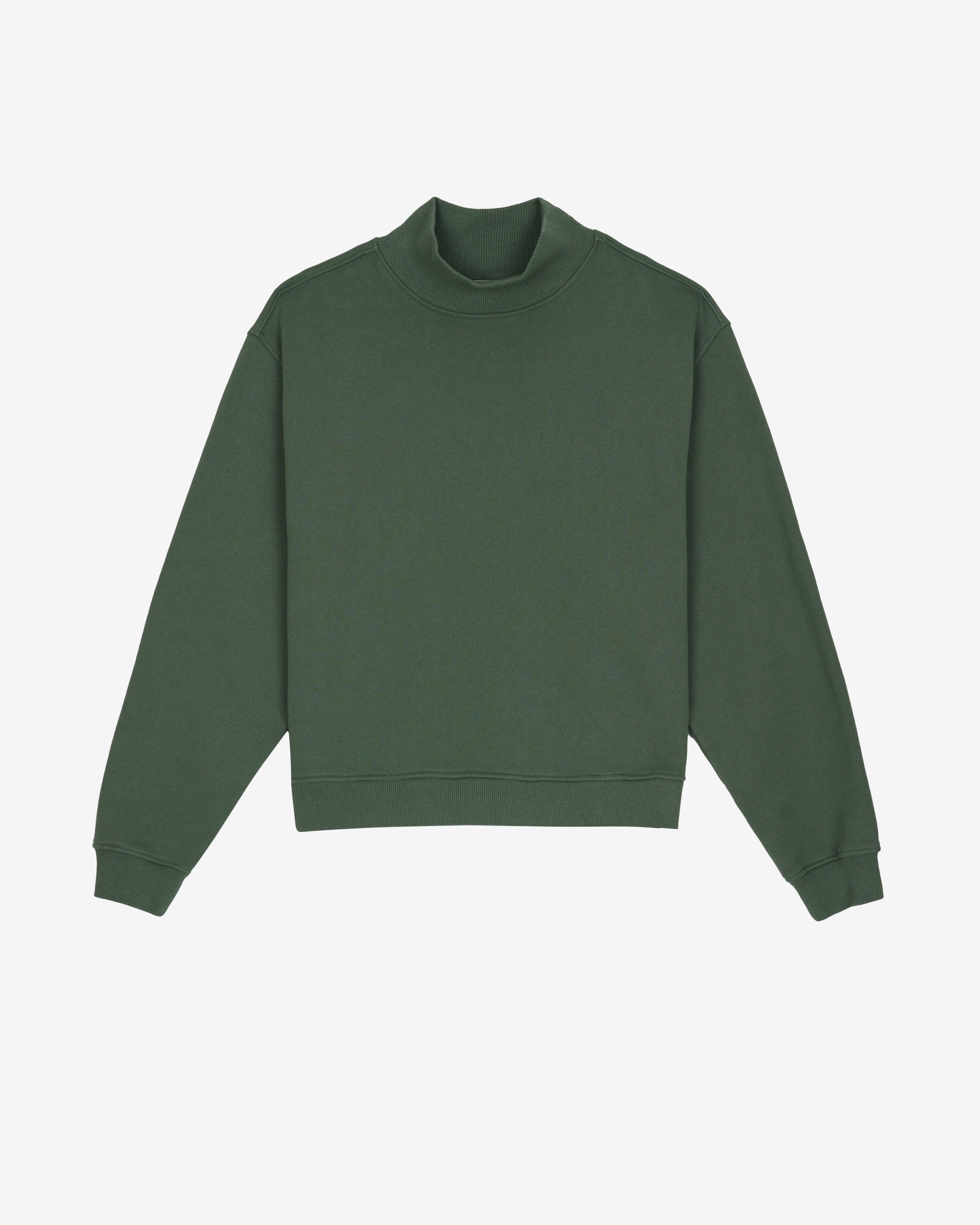Brain Dead: Men's Turtle Neck Sweatshirt (Green) | DSMNY E-SHOP