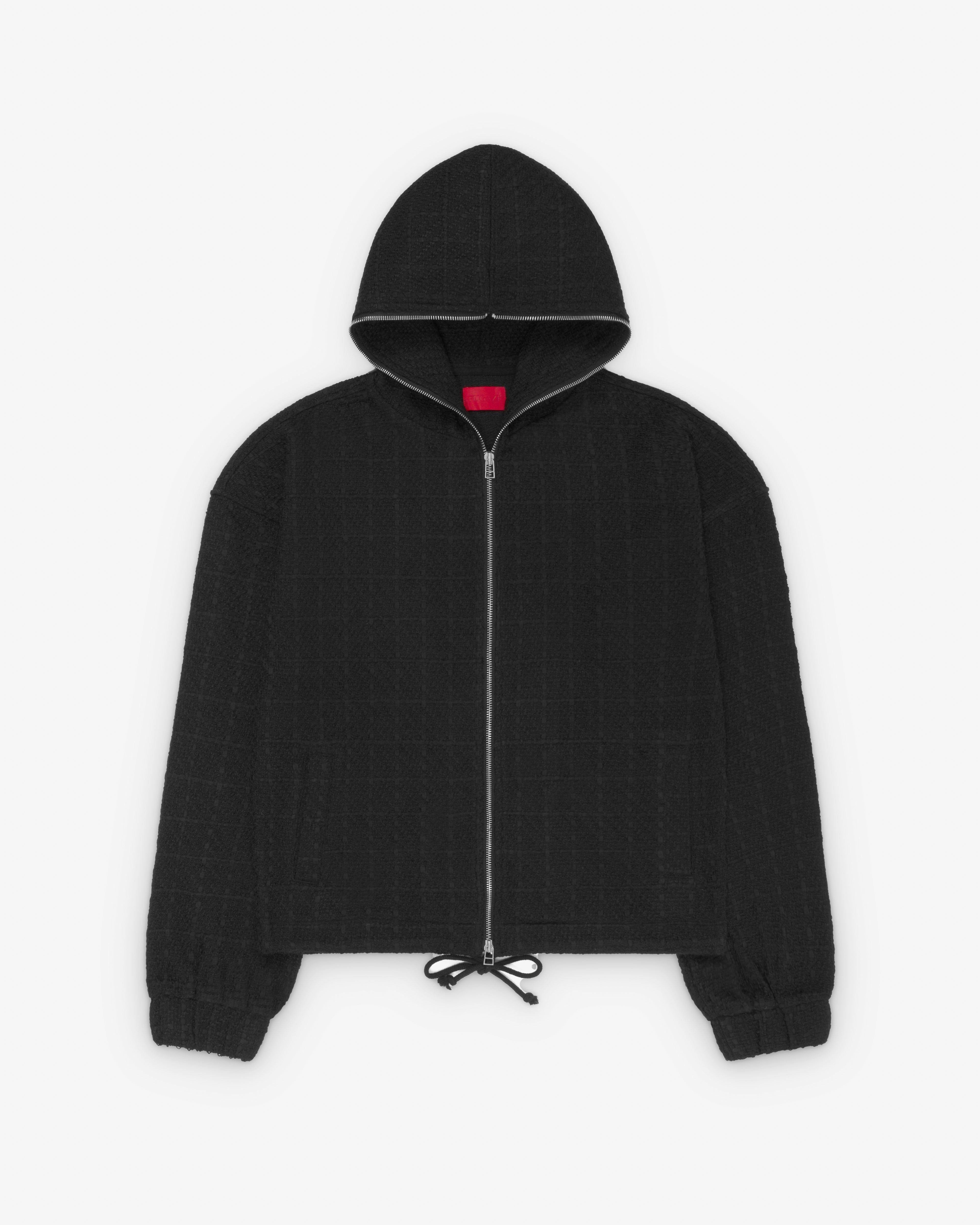 Fugazi: Men's Tweed Zip Hoodie (Black) | DSMNY E-SHOP