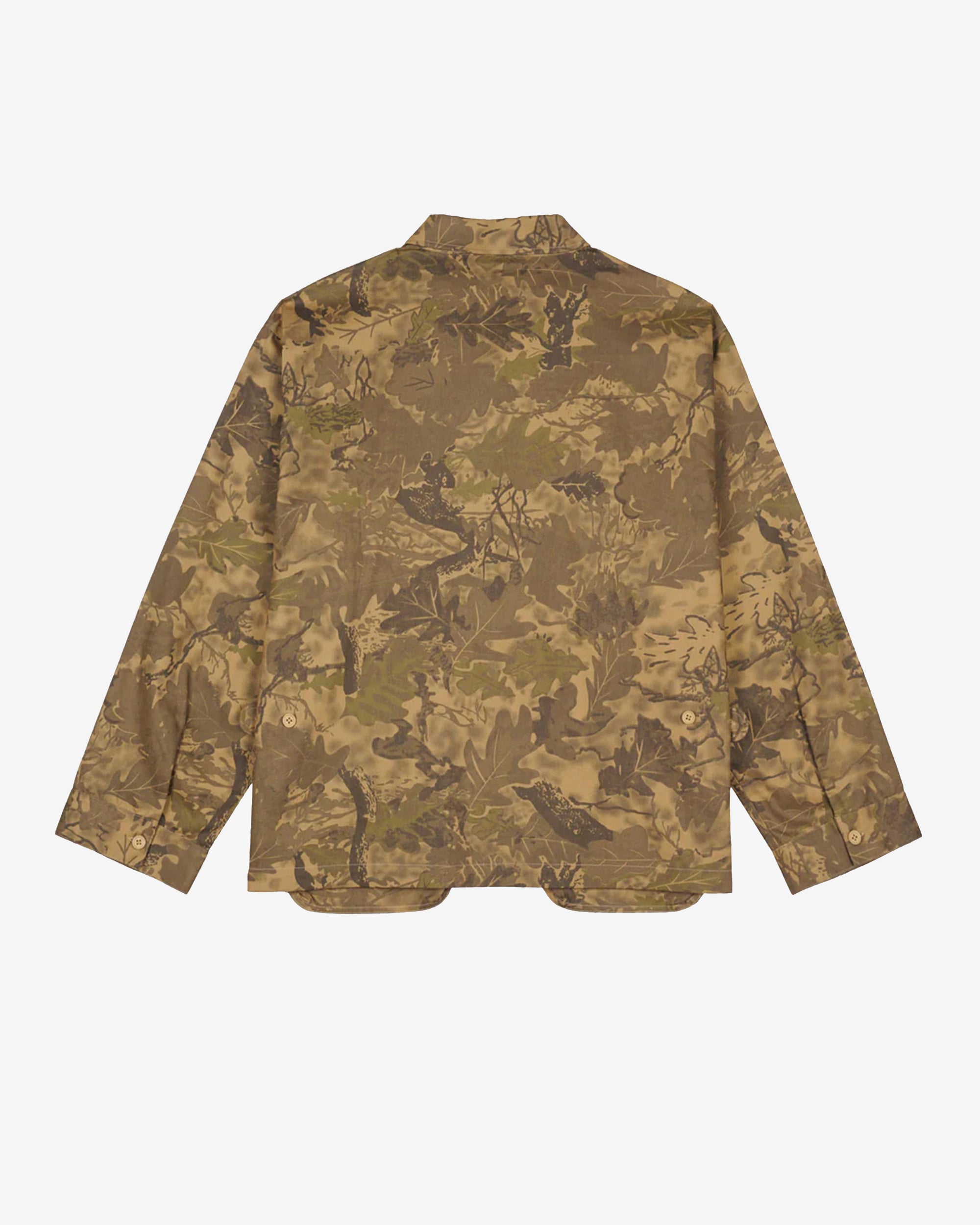 Brain Dead - Men's Twill Military Shirt Jacket - (Leaf Camo) view 2, Click to Zoom in