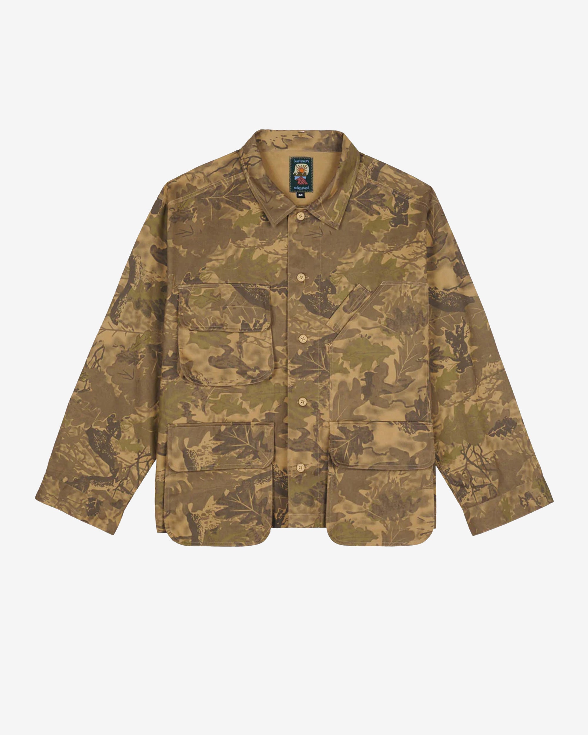 Brain Dead - Men's Twill Military Shirt Jacket - (Leaf Camo) view 1, Click to Zoom in