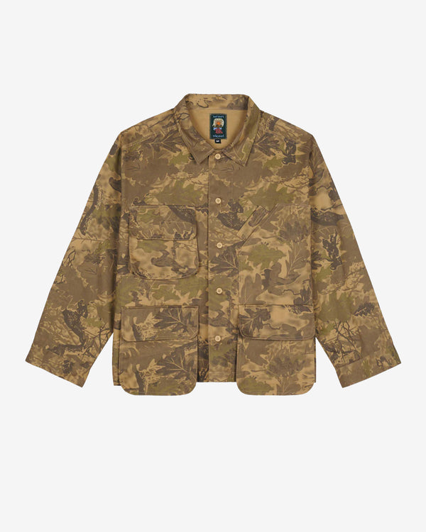 Brain Dead - Men's Twill Military Shirt Jacket - (Leaf Camo)