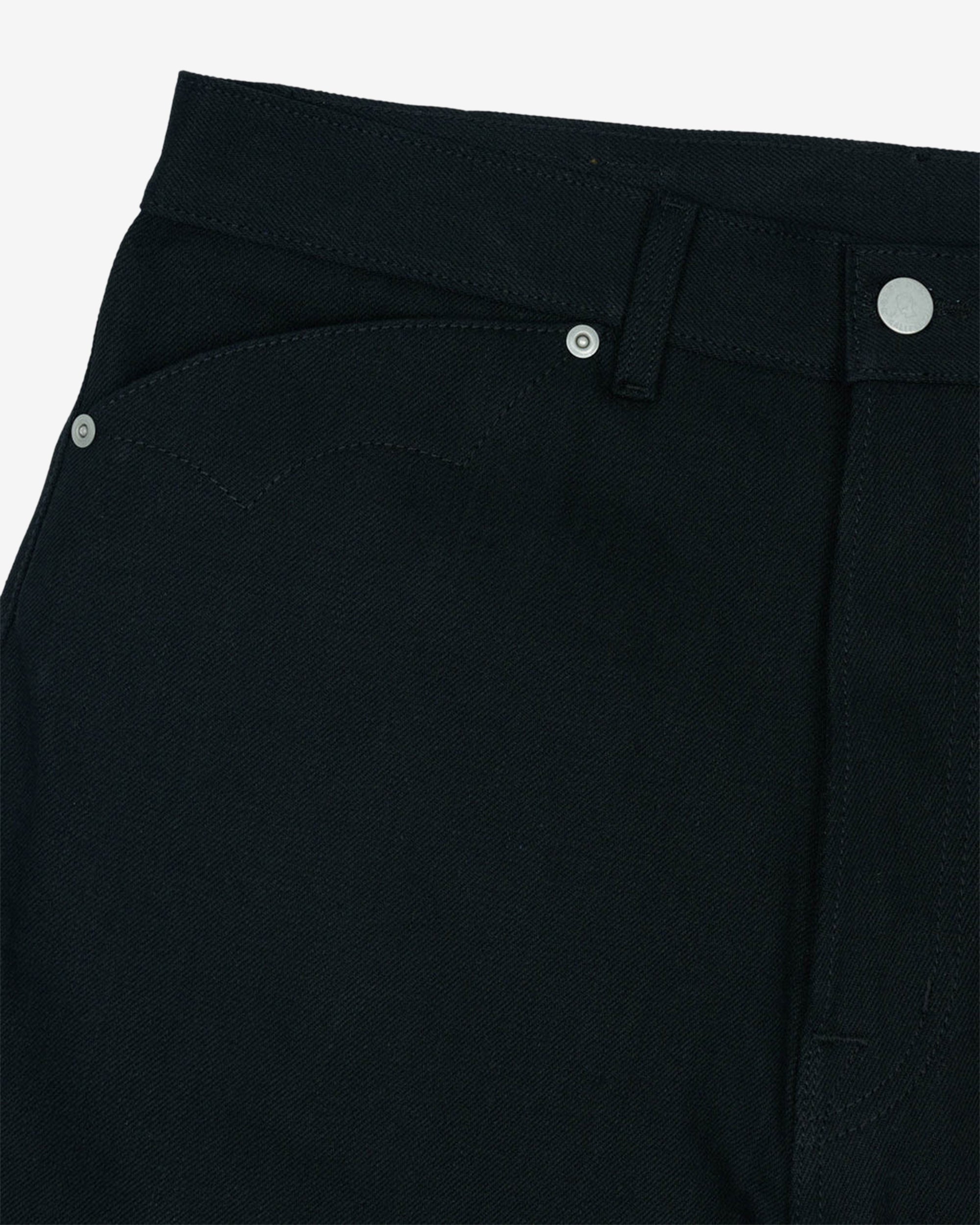 Brain Dead - Men's Type 00 14.25Oz Selvedge Denim - (Solid Black) view 3, Click to Zoom in