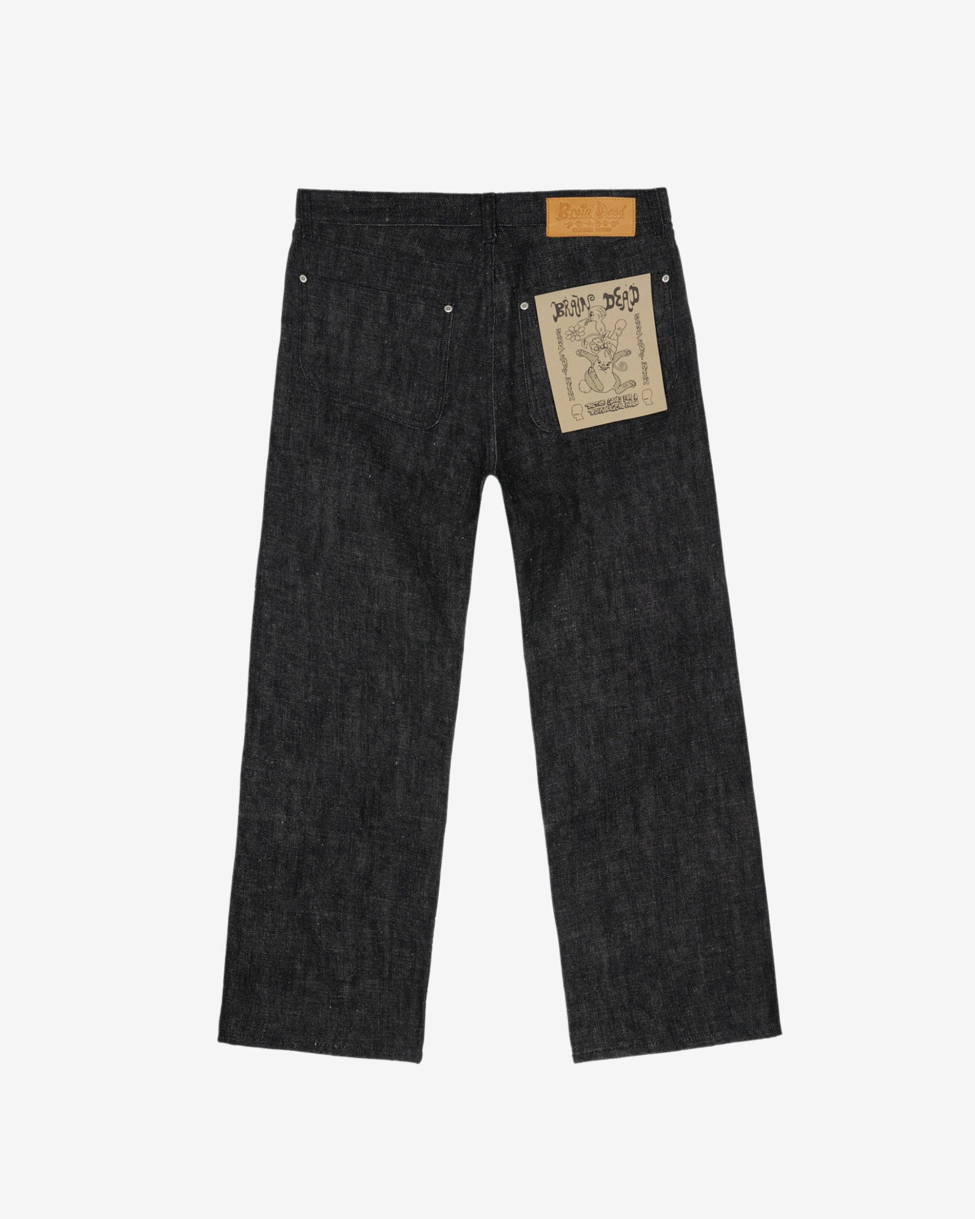 Brain Dead - Men's Type 00 15.5oz Selvedge Denim - (Black) view 2, Click to Zoom in
