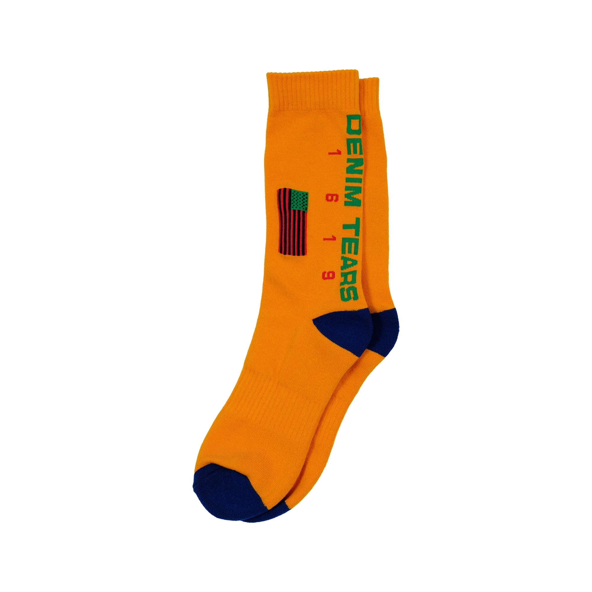 Denim Tears - 1619 Pan African Flag Sock - (Orange) view 1