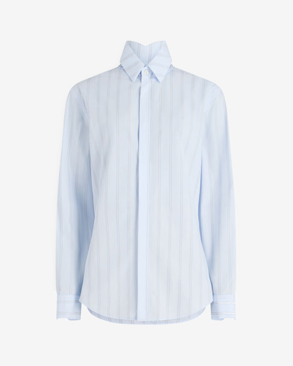 Jean Paul Gaultier - Men's Floating Collar Shirt - (Light Blue/White)