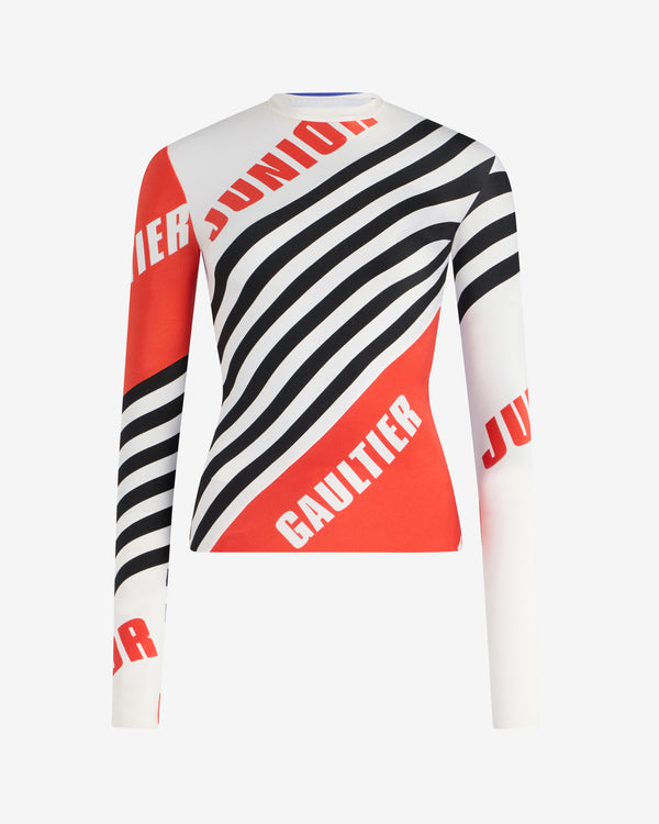 Jean Paul Gaultier - Men's Stretch Jersey Crewneck - (Black/Red)