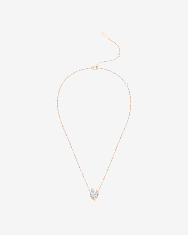Unsaid - Women's Flame Necklace - (Rose Gold)