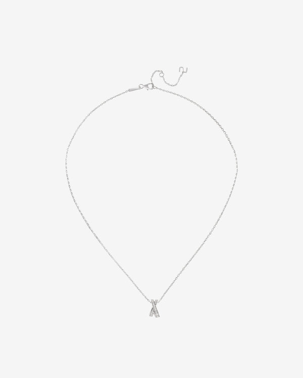 Unsaid - Women's Infinite Slim Diamond Pavé Pendant Necklace -(White Gold)