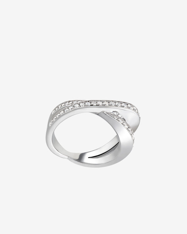 Unsaid - Women's Infinite Slim Diamond Pavé Ring - (White Gold)