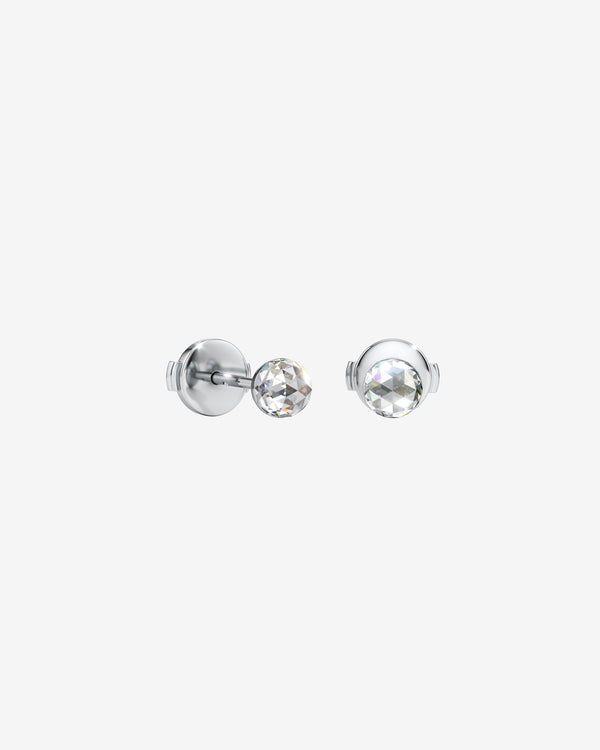 Unsaid - Women's Bubble Stud Earrings - (White Gold)