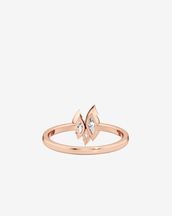 Unsaid - Women's Flame Diamond Ring - (Rose Gold)