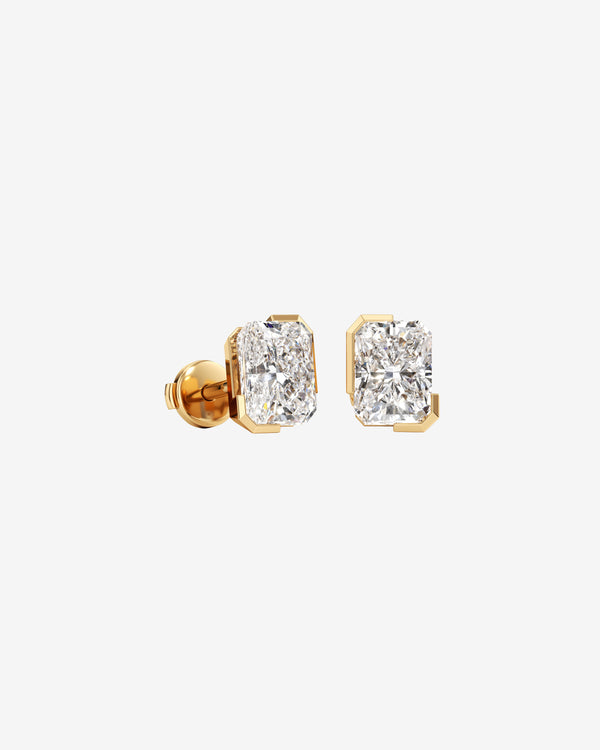 Unsaid - Women's Meta Stud Earrings - (Yellow Gold)