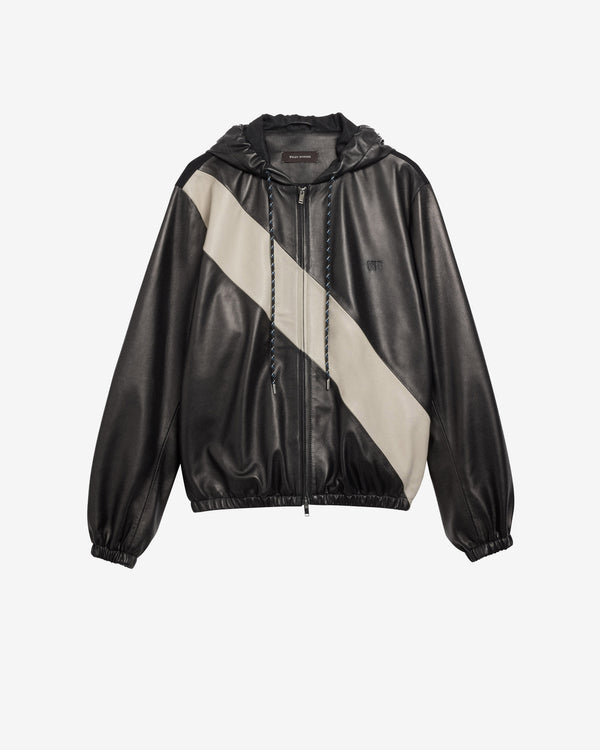 Wales Bonner - Men's Vista Leather Anorak - (Black/White)