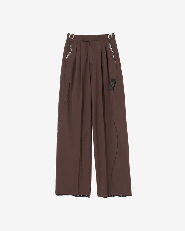 Undercover - Women's Wide Leg Pants - (Dark Brown)