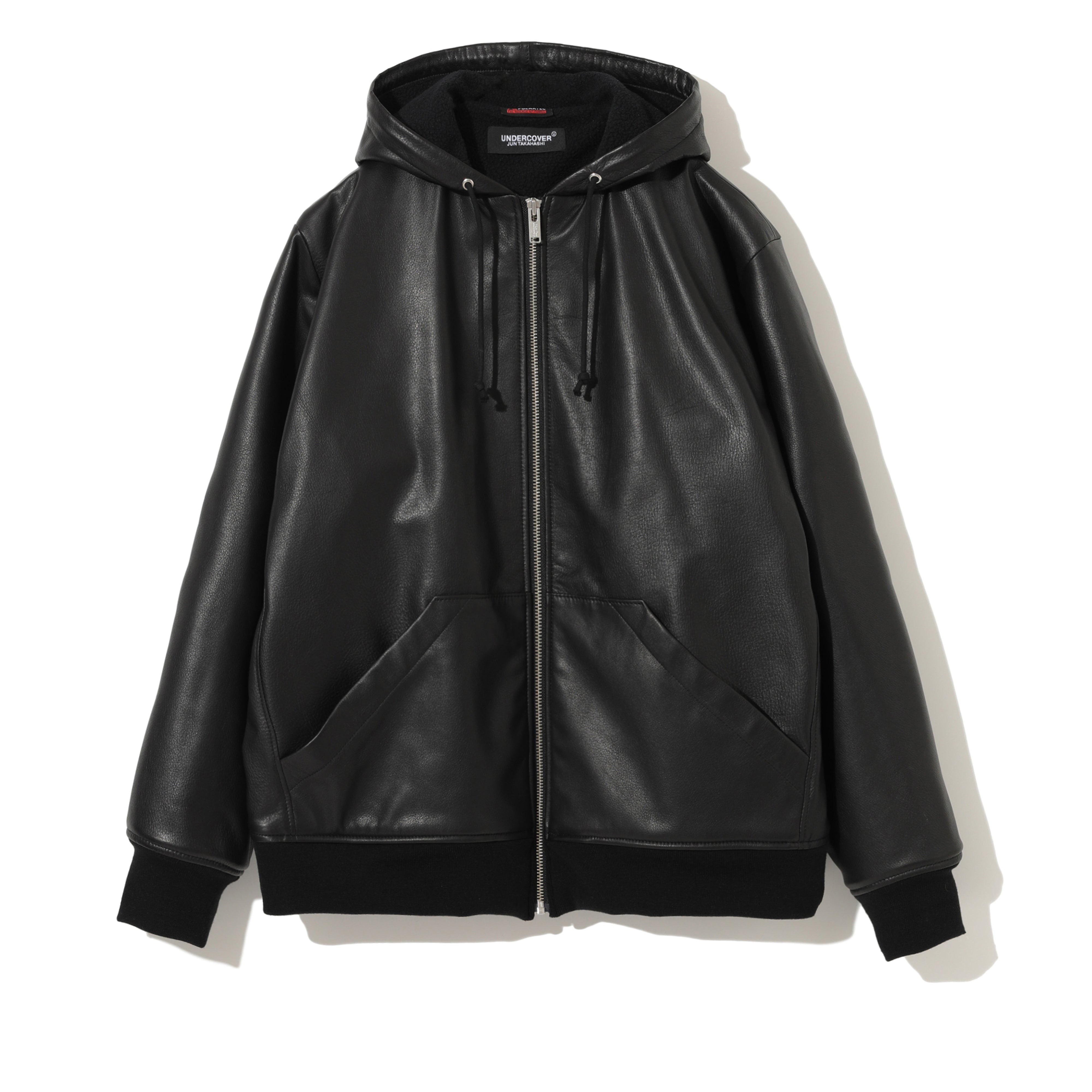 Undercover: Men's Leather Blouson (Black) | DSMNY E-SHOP