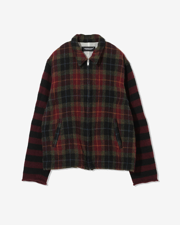 Undercover - Men's Check Blouson - (Bordeaux)