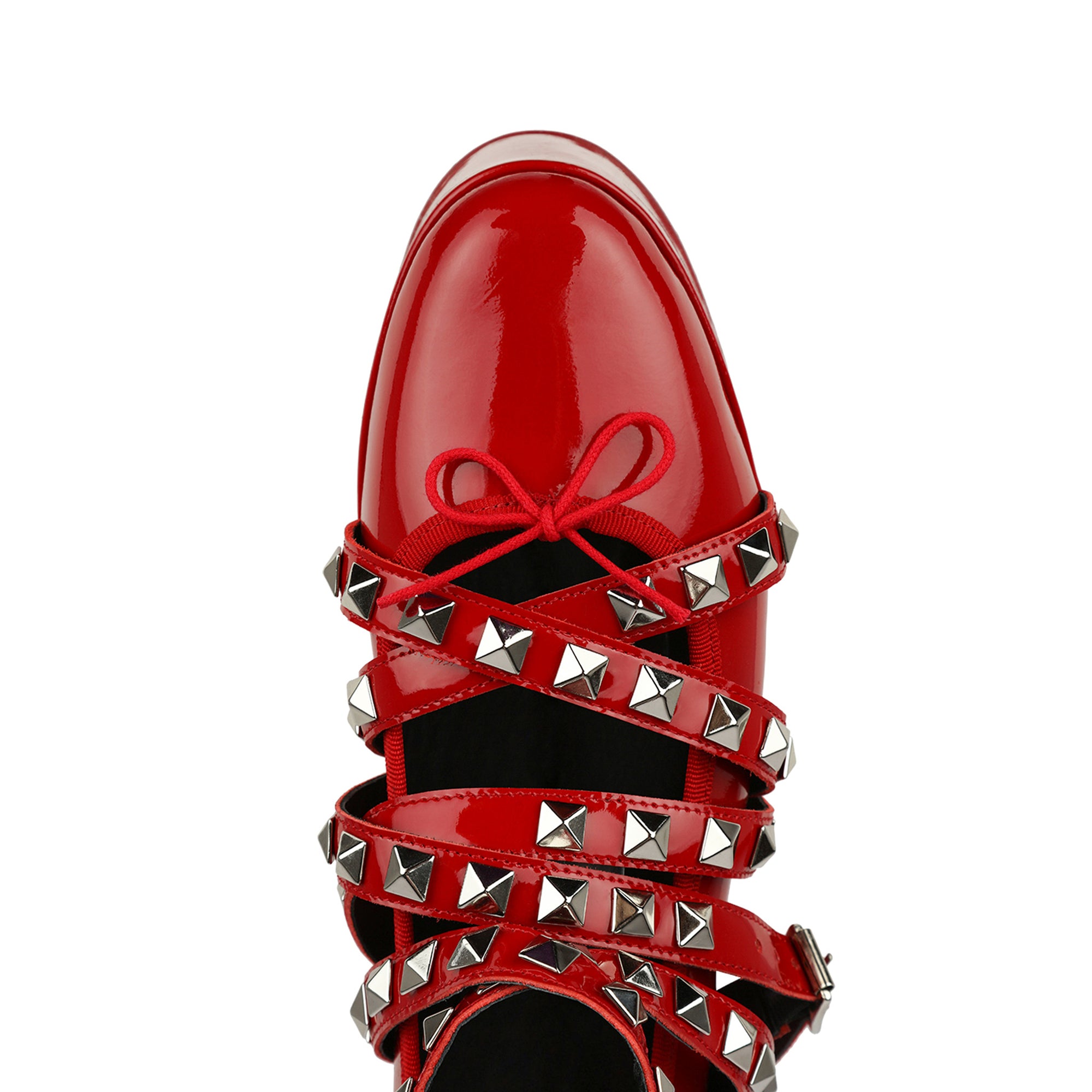 Noir Kei Ninomiya -  Repetto Platform Mary Janes With Ankle Strap - (Red) view 2