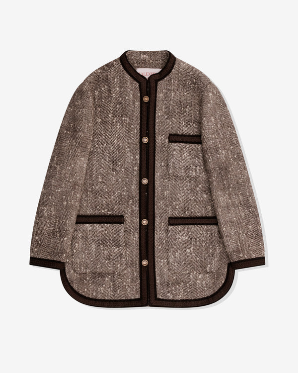 Valentino - Men's Wool Tweed Shirt Jacket - (Brown)