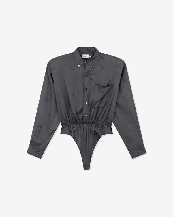 Vaquera - Women's Leotard Button Down - (Dark Grey)