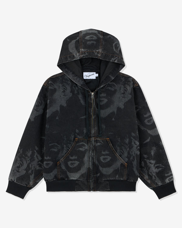 Vaquera - Women's Marilyn Monroe Denim Workwear Jacket - (Black)