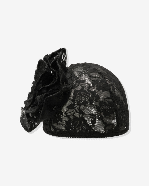 Vaquera - Women's Lace Flower Hat - (Black)