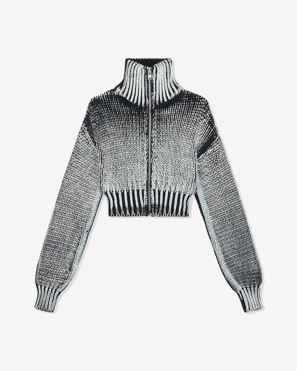 Vaquera - Women's Zipper Cardigan - (Black/White)