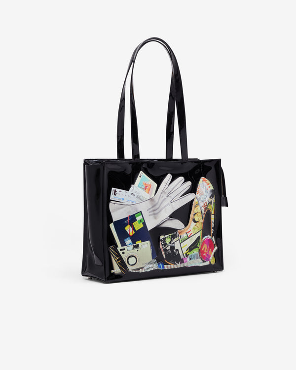 Vaquera - Women's Trompe L'Oeil Tote Bag - (Black)