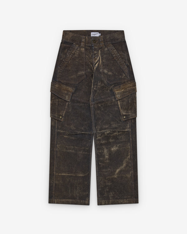 Vaquera - Women's Flocked Denim Workwear Pants - (Brown)