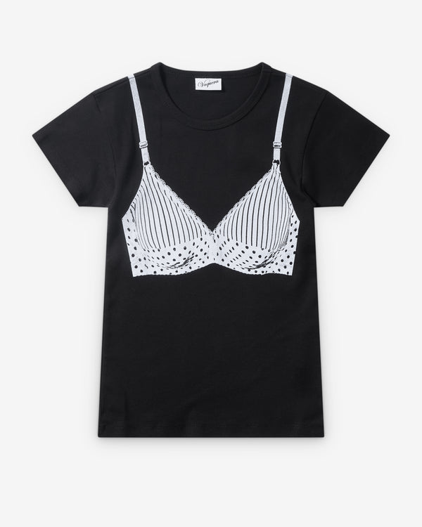 Vaquera - Women's Bra Baby Tee - (Black)