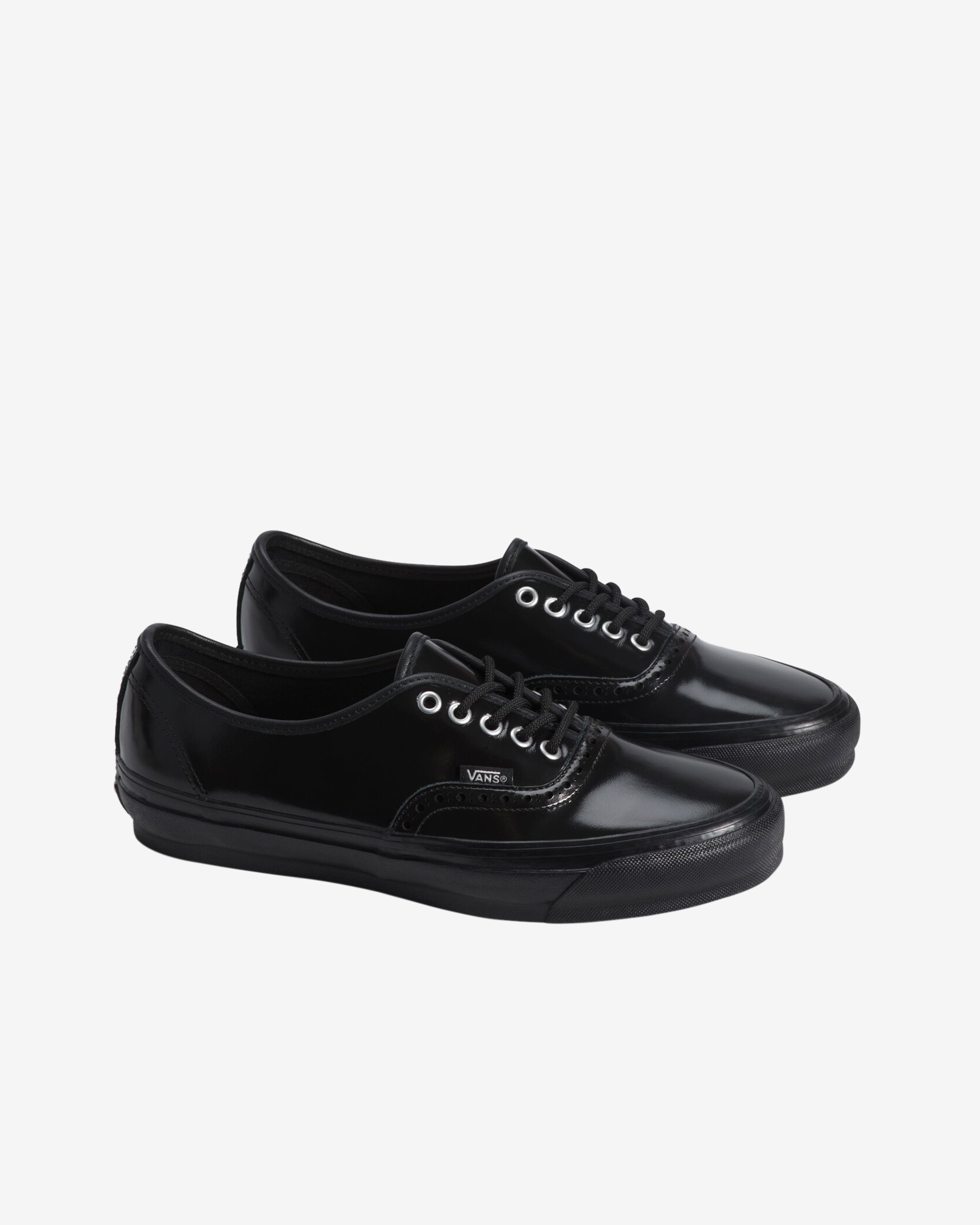 Vans: Men's Authentic Leather Brogue (Gloss Black) Vans: Men's Authentic Leather Brogue (Gloss Black)