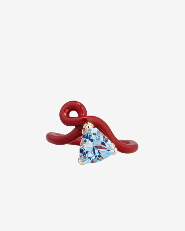 Bea Bongiasca - Women's Trillion Vine Ring - (Burgundy)