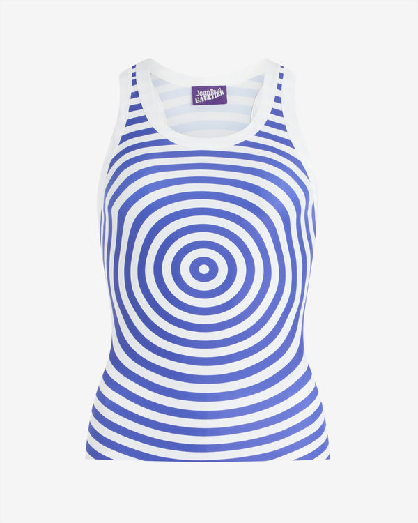 Jean Paul Gaultier - Women's Jersey Lycra Tank Top - (Navy/White)