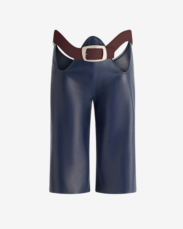 Jean Paul Gaultier - Women's Leather Bermuda - (Navy)