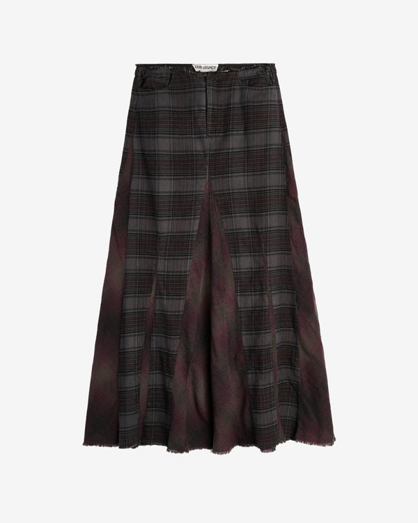 Our Legacy - Women's Rebel Skirt - (Dusty Merlot Check Flannel)
