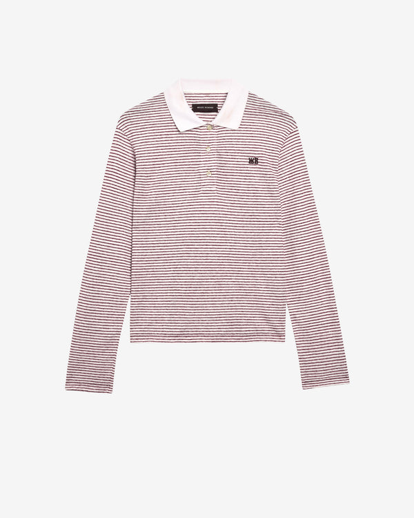 Wales Bonner - Women's Trust Polo - (Ivory/Wine)