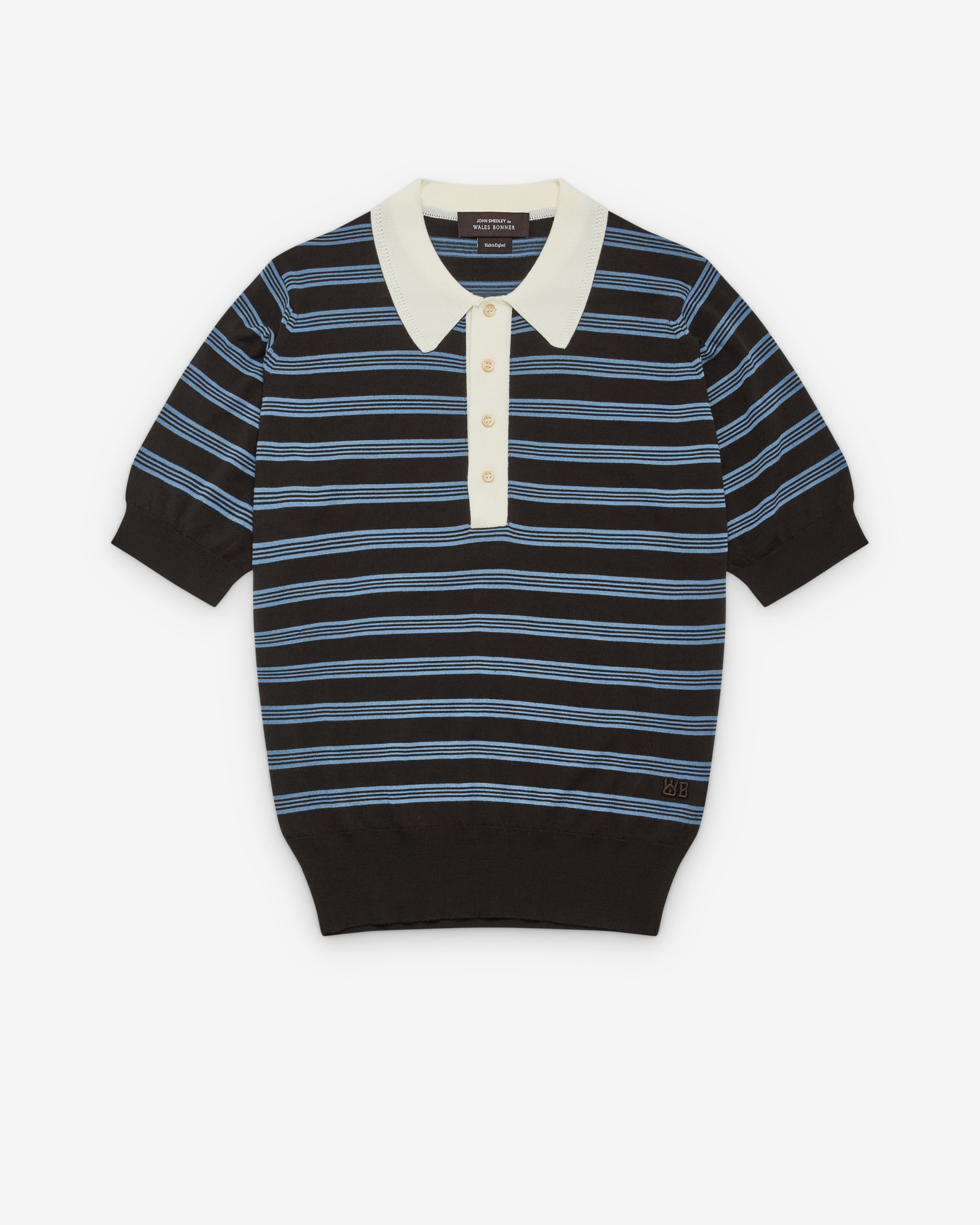 Wales Bonner: Men's Breeze Polo (Dark Brown) | DSMNY E-SHOP